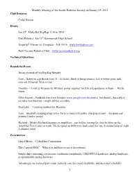 Meeting Notes from 2011