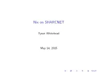 Nix on SHARCNET