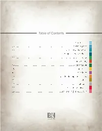 Table of Contents