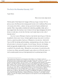 The End of the Manutius Dynasty, 1597