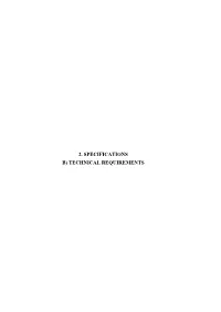 2. Specifications B) Technical Requirements