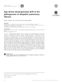 Age-Driven Developmental Drift in the Pathogenesis of Idiopathic Pulmonary Fibrosis
