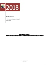 Annual Report on the Functioning of the Public Internal Financial Control System