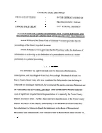 Click Here to View the Petition for Disclosure (Pdf)