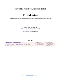 Conyers Park Acquisition Corp. Form S-4/A Filed 2017-05-16
