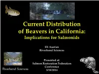 Current Distribution of Beavers in California: Implications for Salmonids