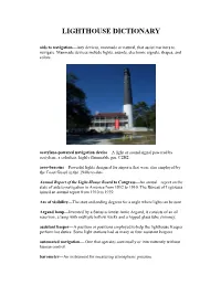 Lighthouse Dictionary