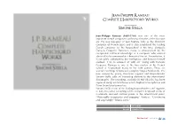 Onclassical | Follow Us: Fb | Tw Track-List Jean-Philippe Rameau, a Life to the Heights of Parnassus
