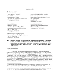 Proposed Revisions to Prohibitions and Restrictions on Proprietary