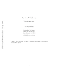 Quantum Field Theory: Spin Zero