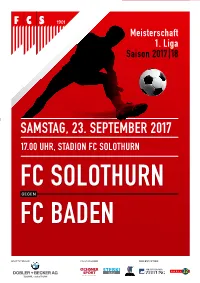 Fc Solothurn Fc Baden