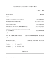 Gory V Kolver NO and Others (Starke and Others Intervening)