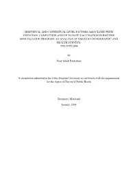 Individual and Contextual Level Factors Associated