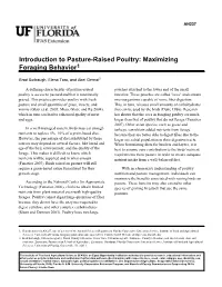 Introduction to Pasture-Raised Poultry: Maximizing Foraging Behavior1
