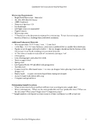 Qualitative Soil Assessment Step by Step 2016 Microscope Requirements • Bright Field Microscope