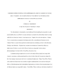 Understanding Internalized Oppression in African American Young