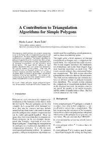 A Contribution to Triangulation Algorithms for Simple Polygons
