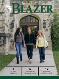 Couple Gives $1 Million to CMU an End to Punishment Characteristics of a Christian University