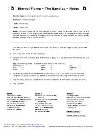 Eternal Flame – the Bangles – Notes 