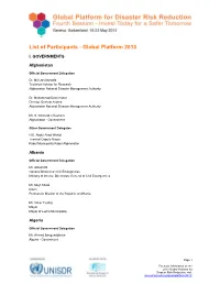 Global Platform 2013