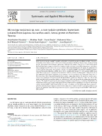Microvirga Tunisiensis Sp. Nov., a Root Nodule Symbiotic Bacterium Isolated