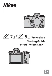 Nikon Setting Guide