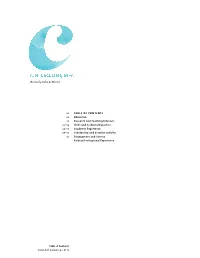 Table of Contents