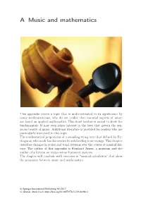A Music and Mathematics
