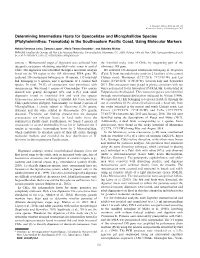 Determining Intermediate Hosts for Opecoelidae and Microphallidae Species (Platyhelminthes: Trematoda) in the Southeastern Pacific Coast, Using Molecular Markers