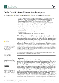 Ocular Complications of Obstructive Sleep Apnea