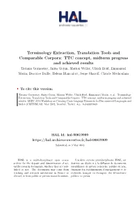 Terminology Extraction, Translation Tools and Comparable Corpora