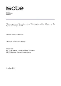 The Recognition of Domestic Workers' Labor Rights and the Debate Over The
