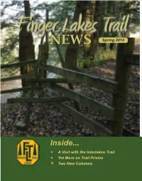 Trail Topics, Reports from the Trail Management Directors Welcome and May Be Submitted to the Editor