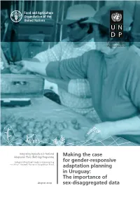 Making the Case for Gender-Responsive Adaptation Planning in Uruguay: the Importance of Sex-Disaggregated Data