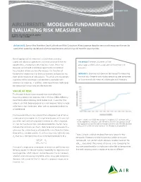 Modeling Fundamentals: Evaluating Risk Measures