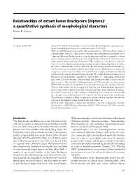 Relationships of Extant Lower Brachycera (Diptera): a Quantitative Synthesis of Morphological Characters