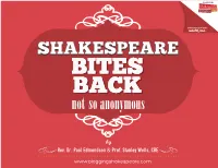 Shakespeare Bites Back: Not So Anonymous 1