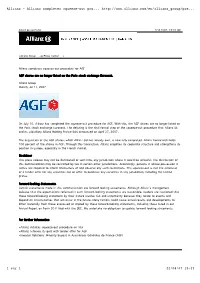 Allianz - Allianz Completes Squeeze-Out Pro