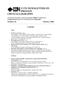 Ccp4 Newsletter on Protein Crystallography