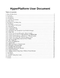 Hyperplatform User Document