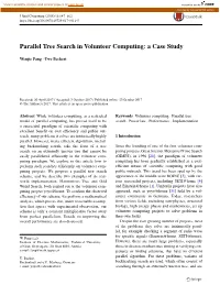 Parallel Tree Search in Volunteer Computing: a Case Study