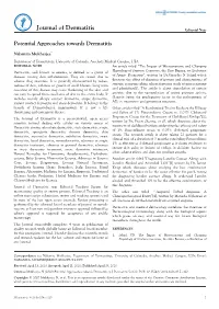 Potential Approaches Towards Dermatitis