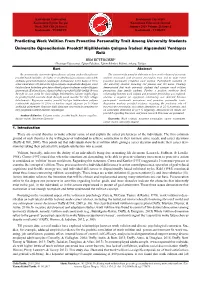 Predicting Work Volition from Proactive Personality Trait Among University Students Üniversite Öğrencilerinin Proaktif Kişil