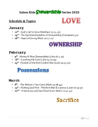 Sunday School Lesson (Mark 10:17-27) Stewardship for Kids Ministry-To-Children.Com/Heart-Of-Giving-Lesson