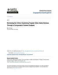 Examining Popular Video Game Reviews Through a Comparative Content Analysis