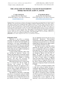 The Analysis of Moral Values in Dangerous Minds Movie by John N. Smith