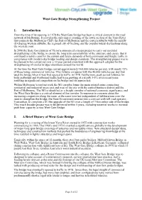 West Gate Bridge Strengthening Project 1. Introduction