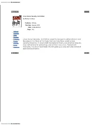 Linux Server Security, 2Nd Edition Expertly Conveys to Administrators