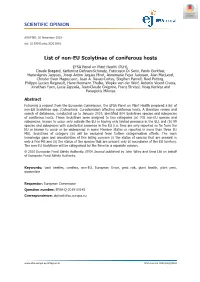 List of Non‐EU Scolytinae of Coniferous Hosts