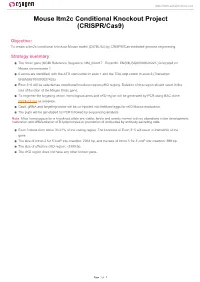 Mouse Itm2c Conditional Knockout Project (CRISPR/Cas9)